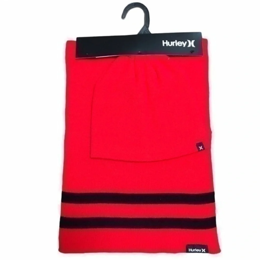 Hurley Beanie and Scarf Set - Red - NWT